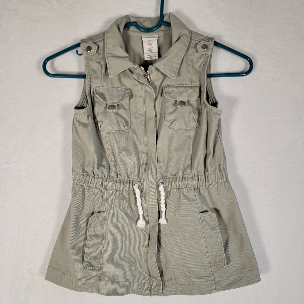 Aspen Kids Cargo Dress In Khaki, Size 7 - Picture 1 of 7